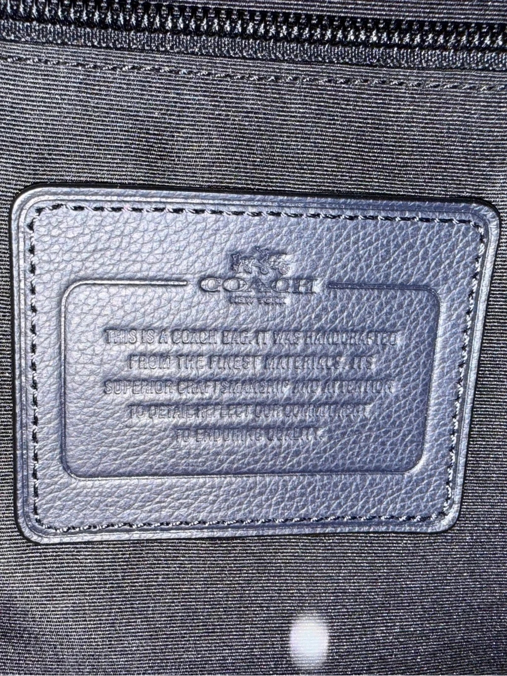 Coach F71561 Perry Slim Convertible Brief W/Diamond  Print Leather Blue | Used**
